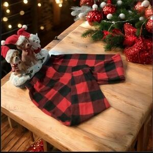 Pajamas Holiday time kids checkered fleece  bottoms size 4T red black ch…